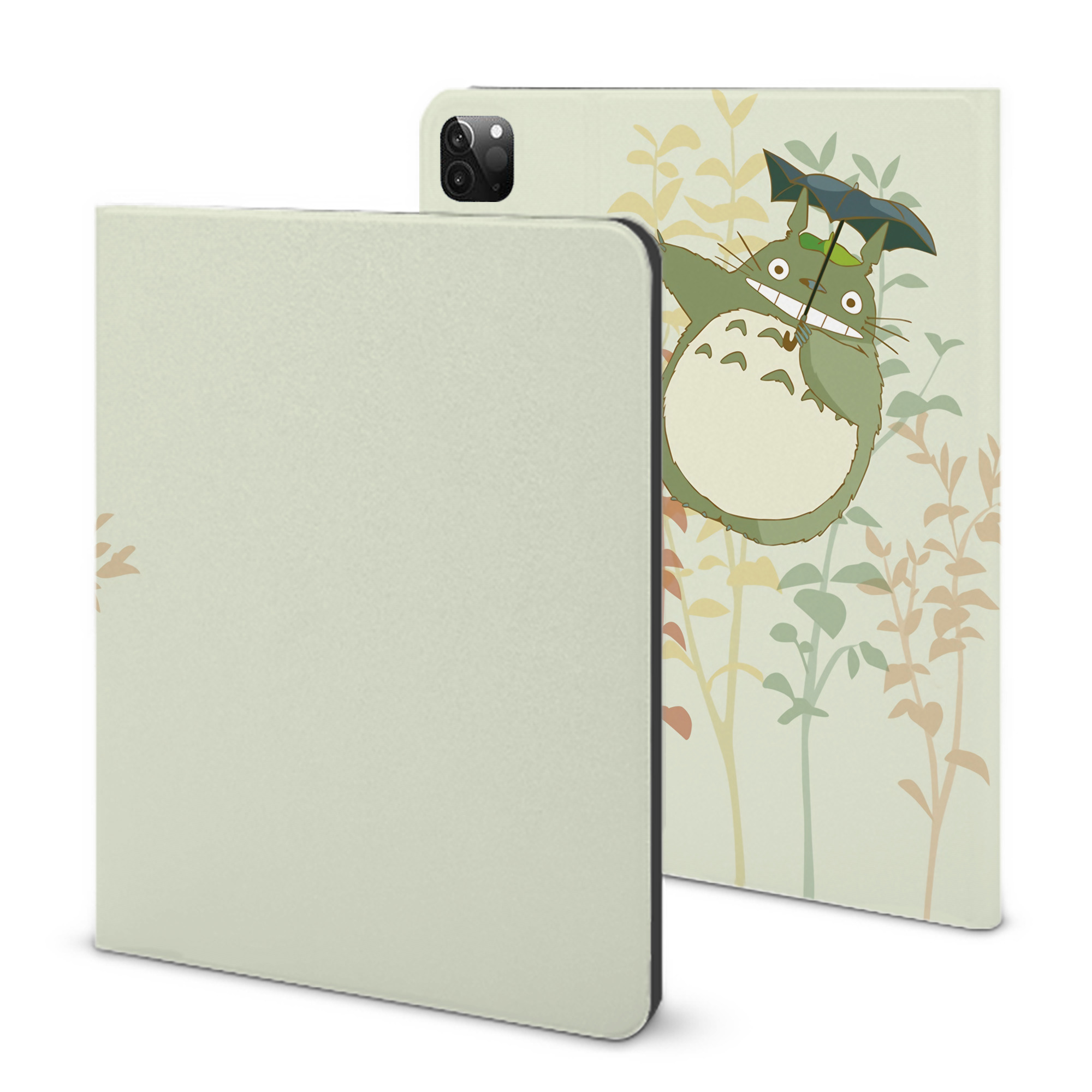 （画像用） となりのトトロ 草壁メイ 草壁サツキ My Neighbor Totoro Satsuki Kusakabe Mei Kusakabe IPadケース ペンホルダー付き ブックスタイルデザイン